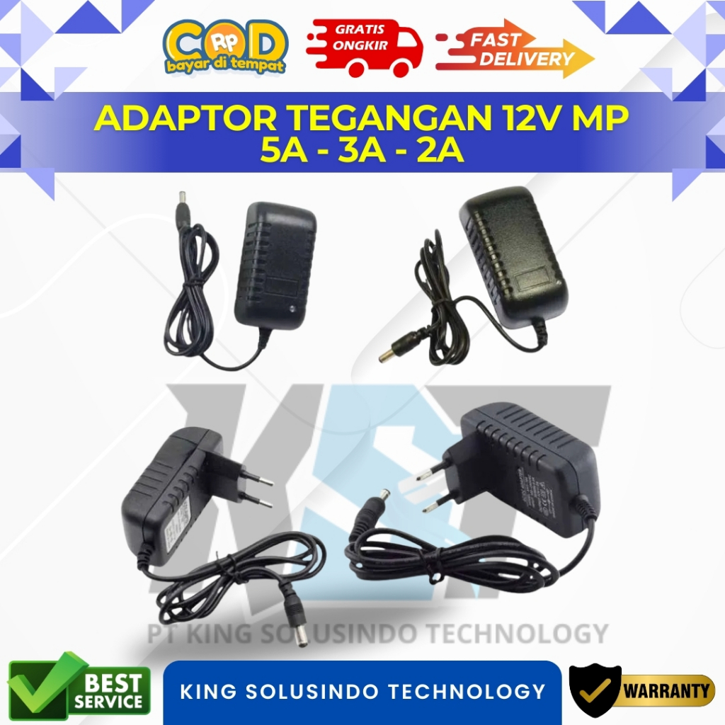 Adaptor 12V 5A 3A 2A Merek MP