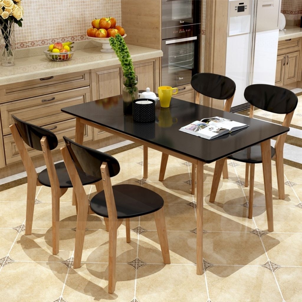 SET KURSI MEJA MAKAN MINIMALIS KAYU JATI KURSI MAKAN MINIMALIS MEJA MAKAN 4 KURSI