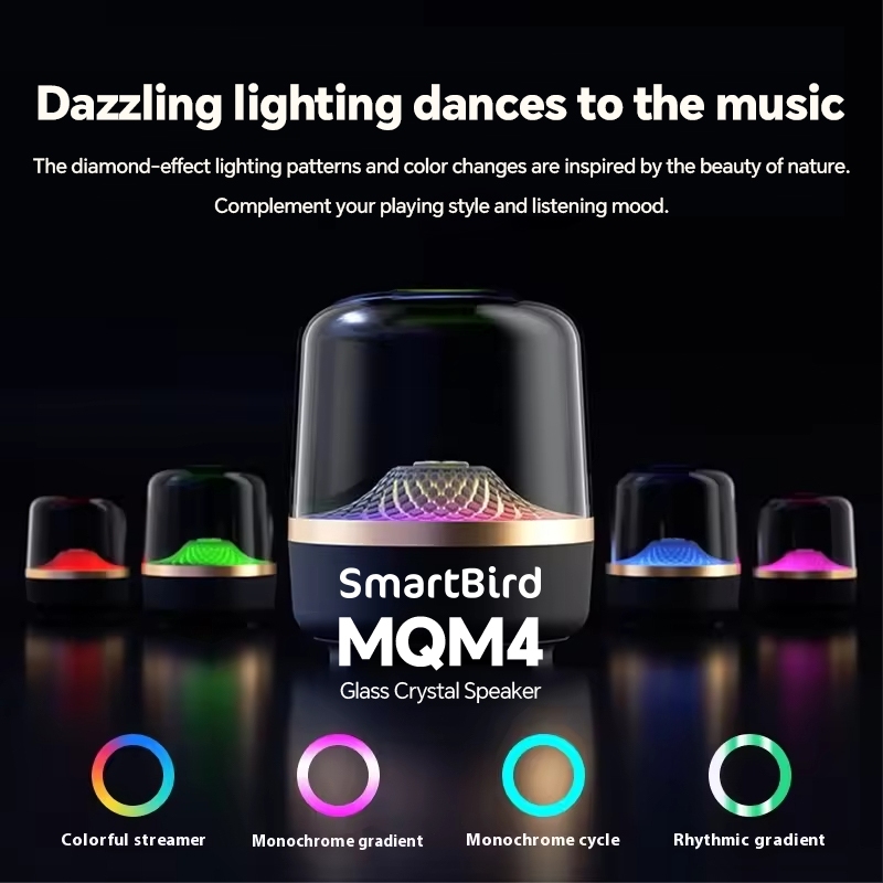 CUCI GUDANG SmartBird Speaker MQM4 Classic Elegant Wireless Bluetooth Colorful diamond matrix