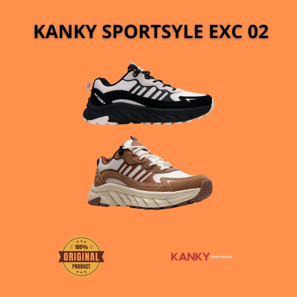 SEPATU KANKY SPORTSYLE EXC 02-ORCA/MOCCA.SNEAKER PRIA WANITA DEWASA