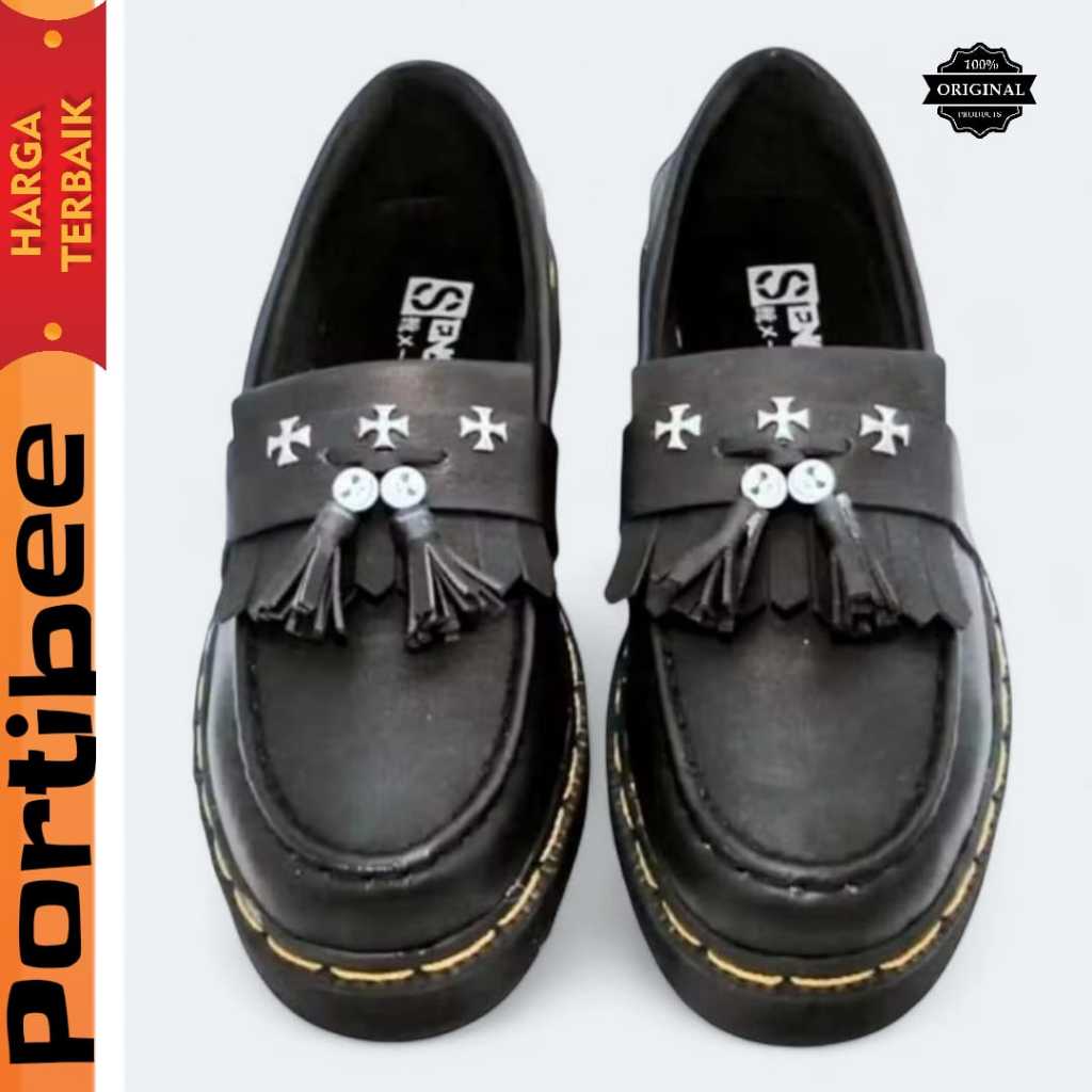 Sepatu Loafers Skena Pria Formal Casual Docmart Spike Misfits RBY Series Slip On Kerja Pesta Elegant