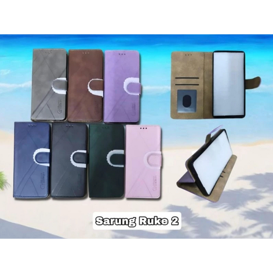 FLIP COVER LEATHER DOMPET HP PREMIUM QUALITY VIVO Y01 / Y15S