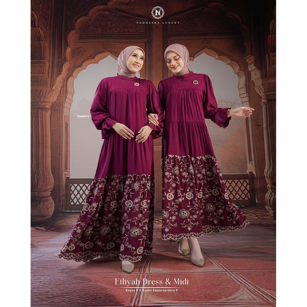 [NEW] • COD | EILIYAH DRESS & MIDI DRESS • NADHEERA LUXURY / Gamis Dress dan Midi Dress Rayon Premiu