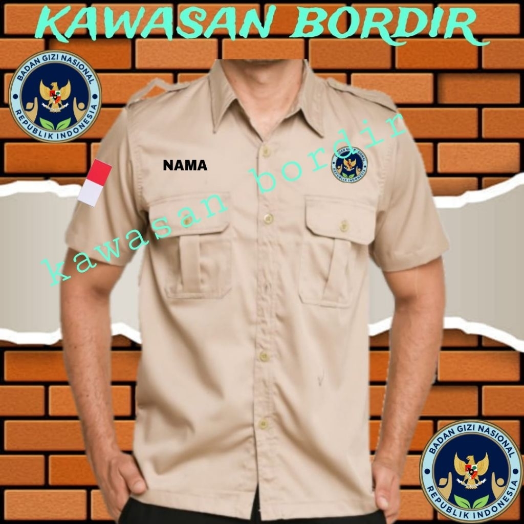 Terbaru kemeja bgn badan gizi nasional kemeja SPPG seragam bgn baju bgn badan gizi nasional kemeja b