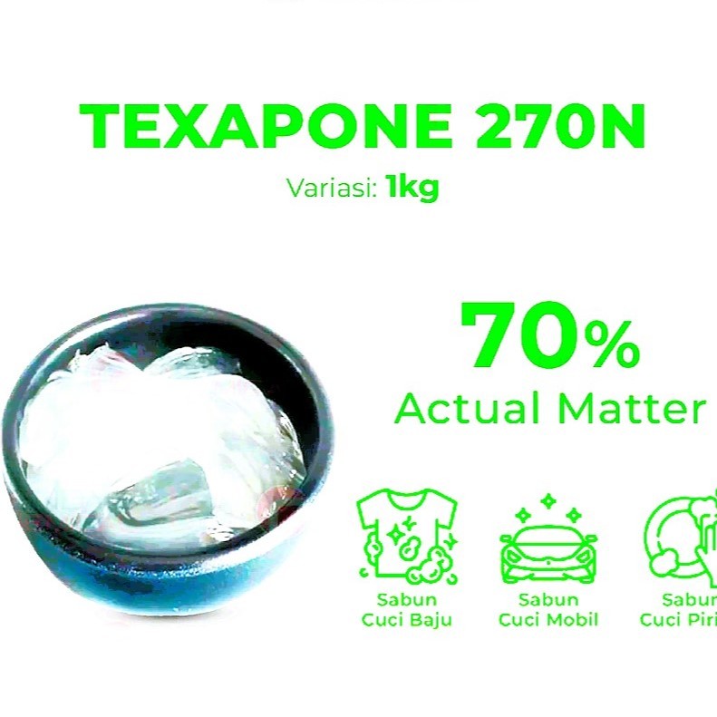 Texapone / SLES / Emal 270N / Emal Jelly / Bahan Sabun 1 Kg
