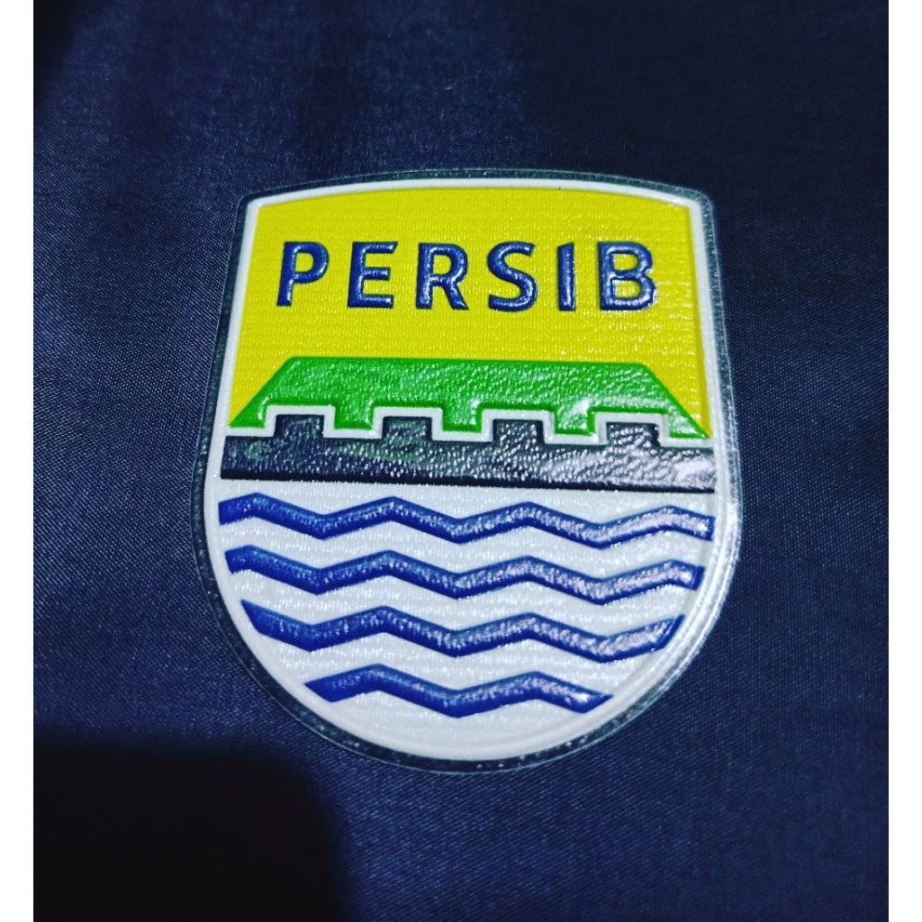Patch Logo PERSIB BANDUNG Tanpa Bintang emboss 3D TPU silikon