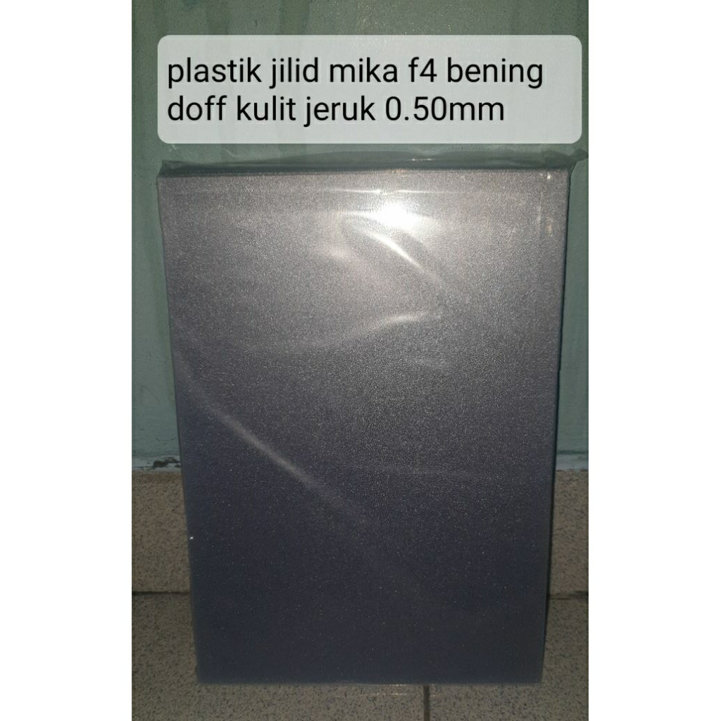 

plastik cover jilid mika f4 doff kulit jeruk 0.50mm