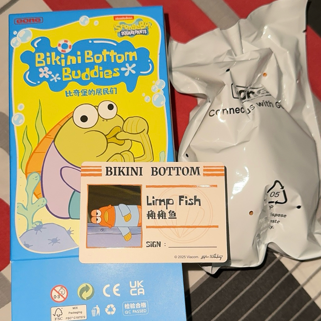 [READY SIAP KIRIM] TERMURAH ORIGINAL POP MART Bikini Bottom Buddies Fish BBB Limp Flat Dazed Cool Se