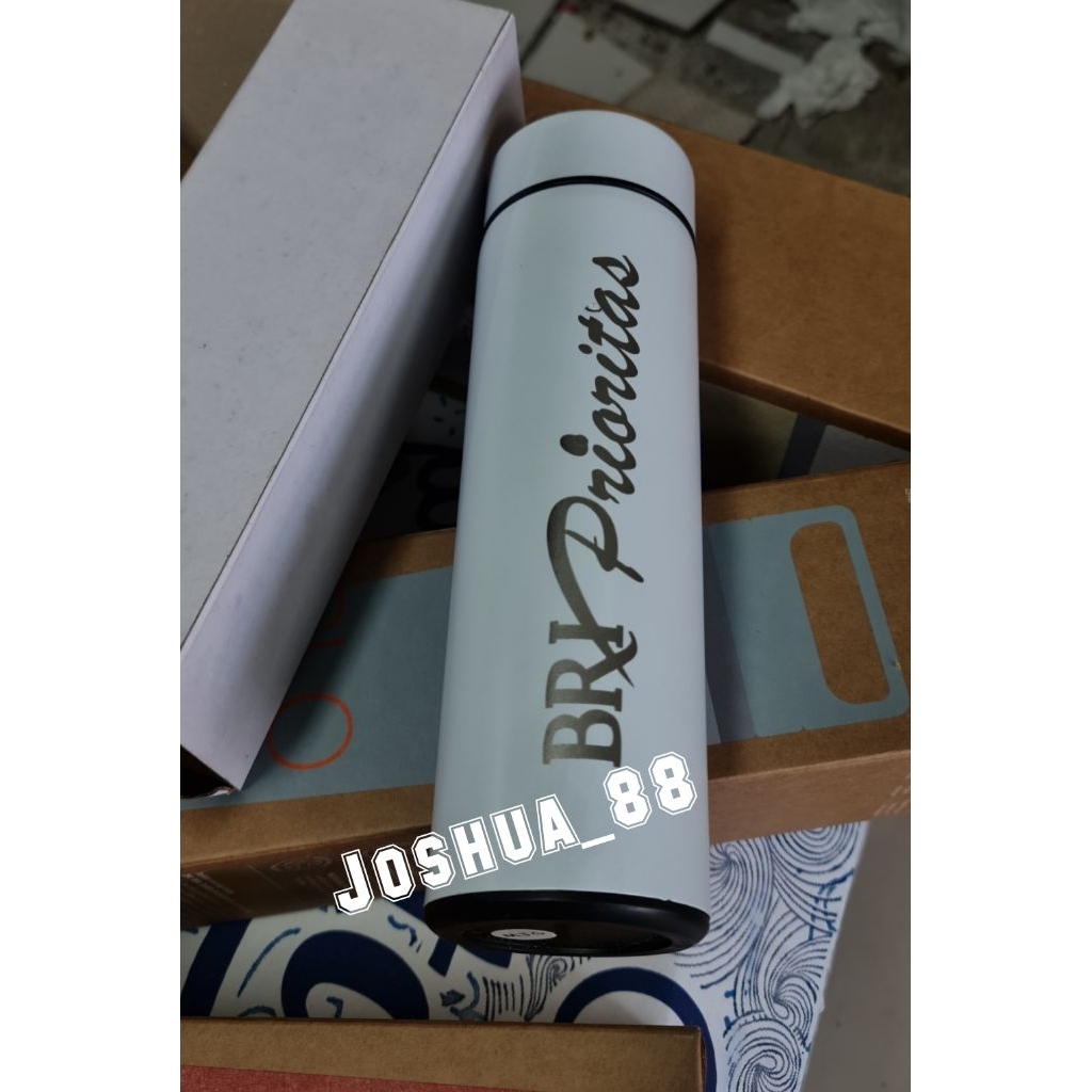 Botol Termos Tumbler Custom Ukir Logo BRI Prioritas Bisa Request Gambar Logo Sendiri