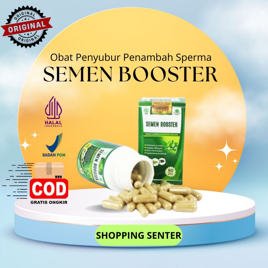 Obat Penyubur Sperma Semen Booster Asli Original, Kapsul Herbal Pengental Sperma & Penambah Sperma