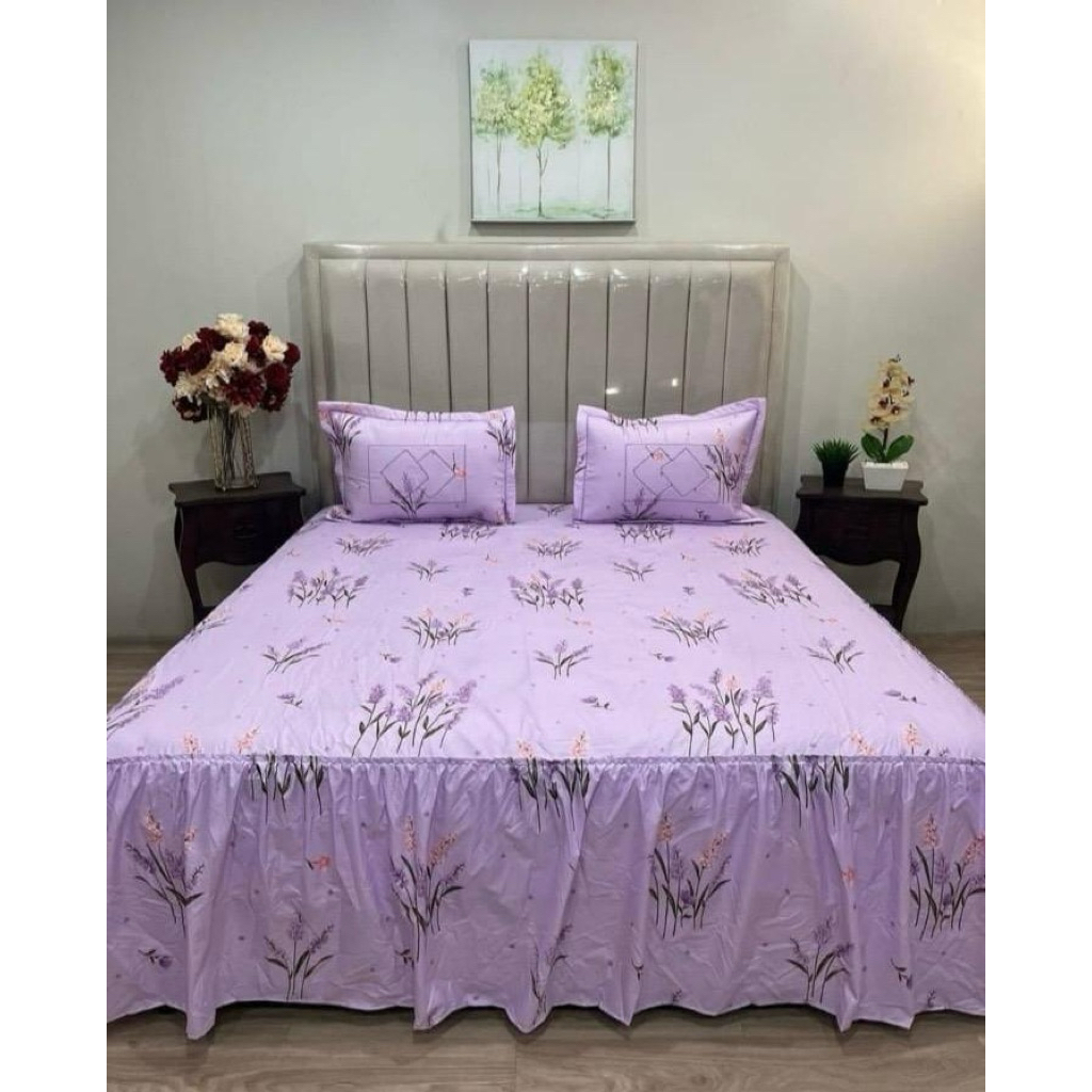 sprei tempahan estetik ukuran 180x200x30 bahan mikro