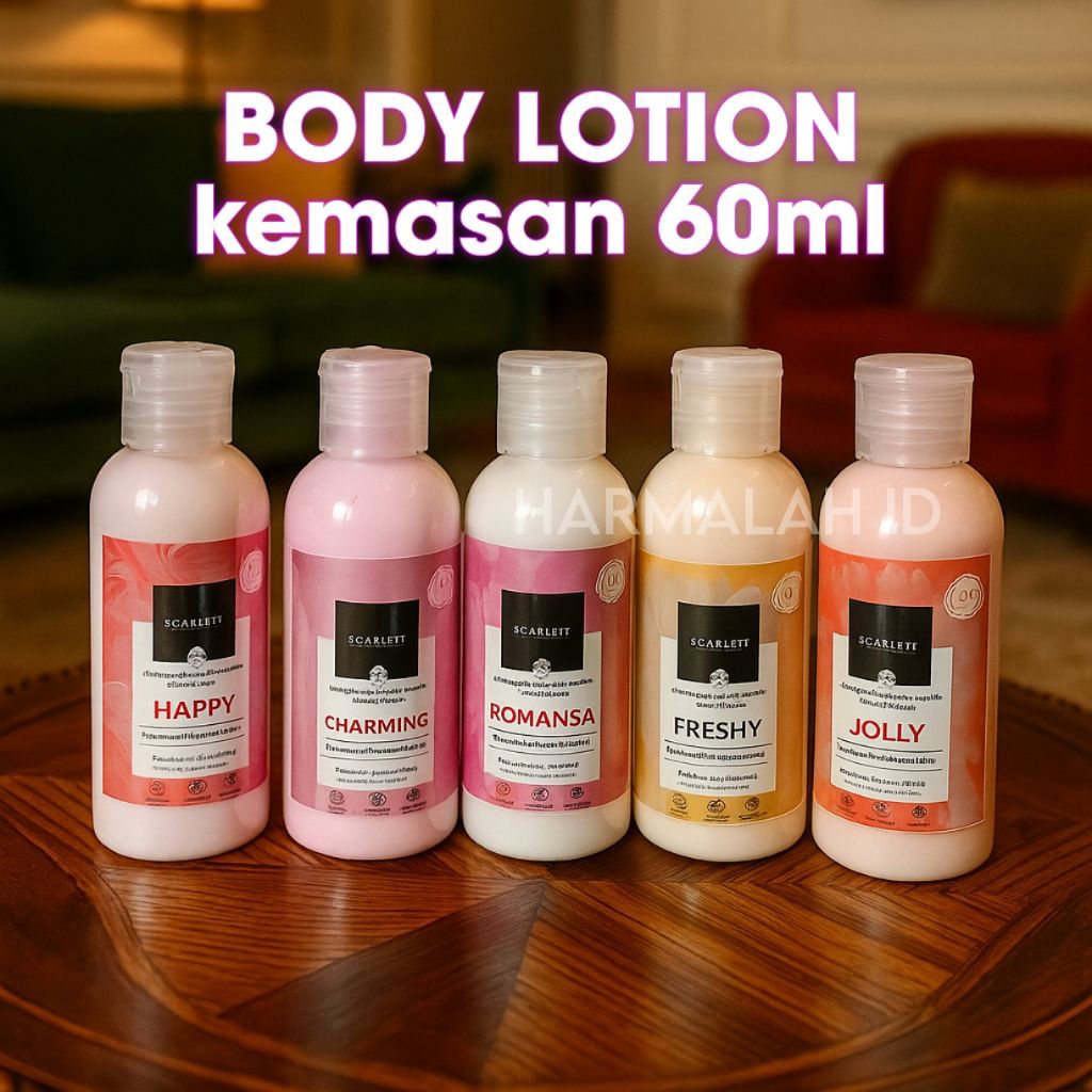 scarlett whitening body lotion 60ml varian lengkap