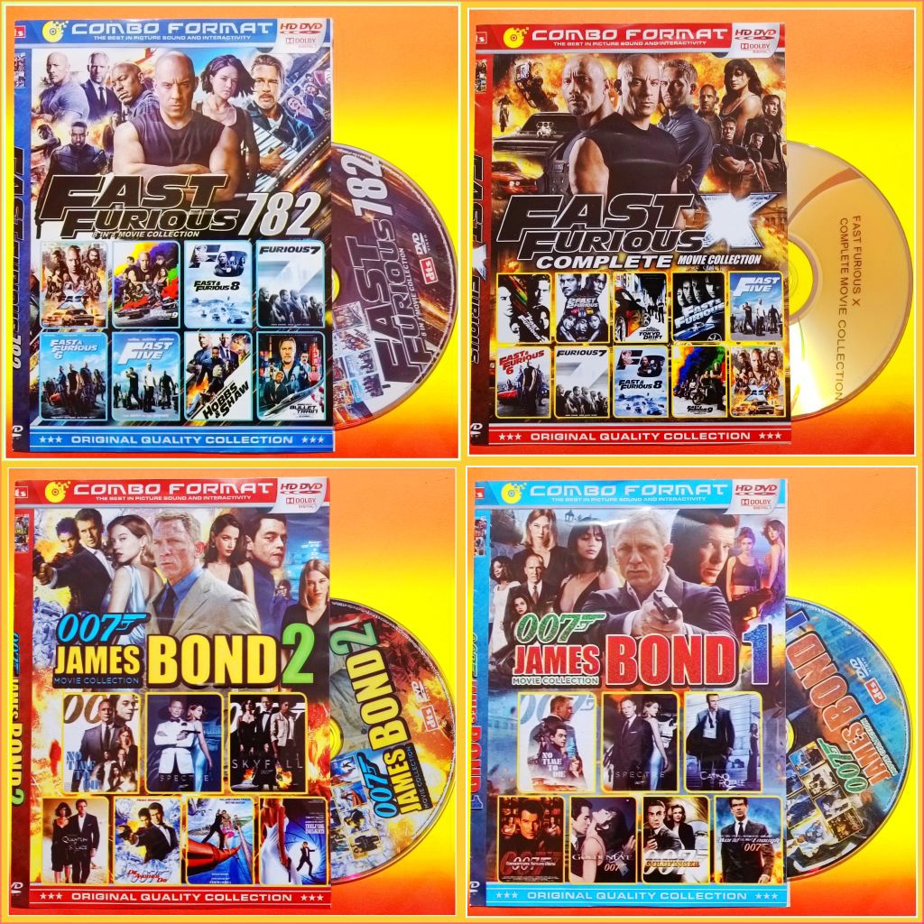 Kaset Film Barat Koleksi Action 007 James Bond - Fast & Furious Pilihan Terpopuler Teks Indonesia