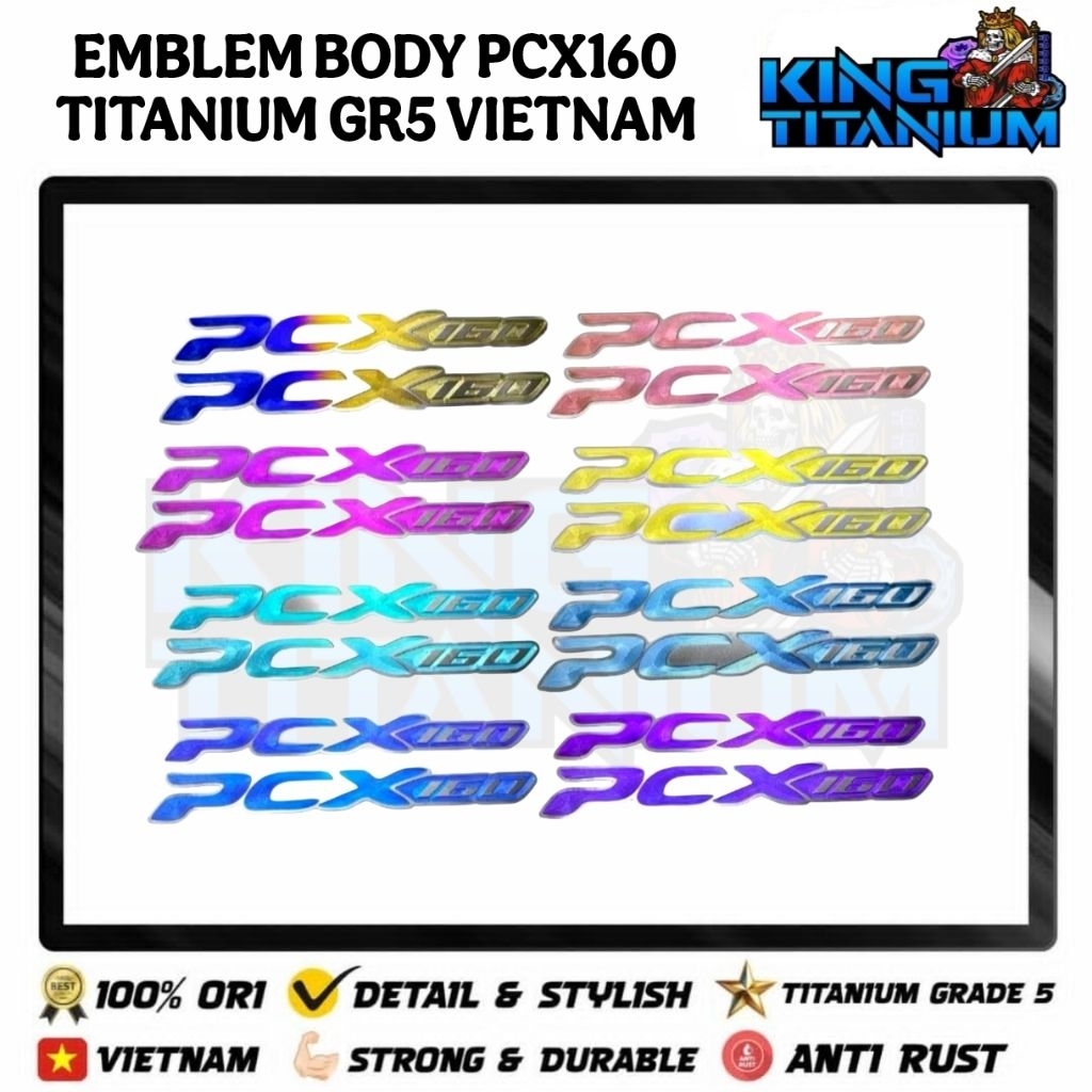 EMBLEM TITANIUM PCX160 SEPASANG