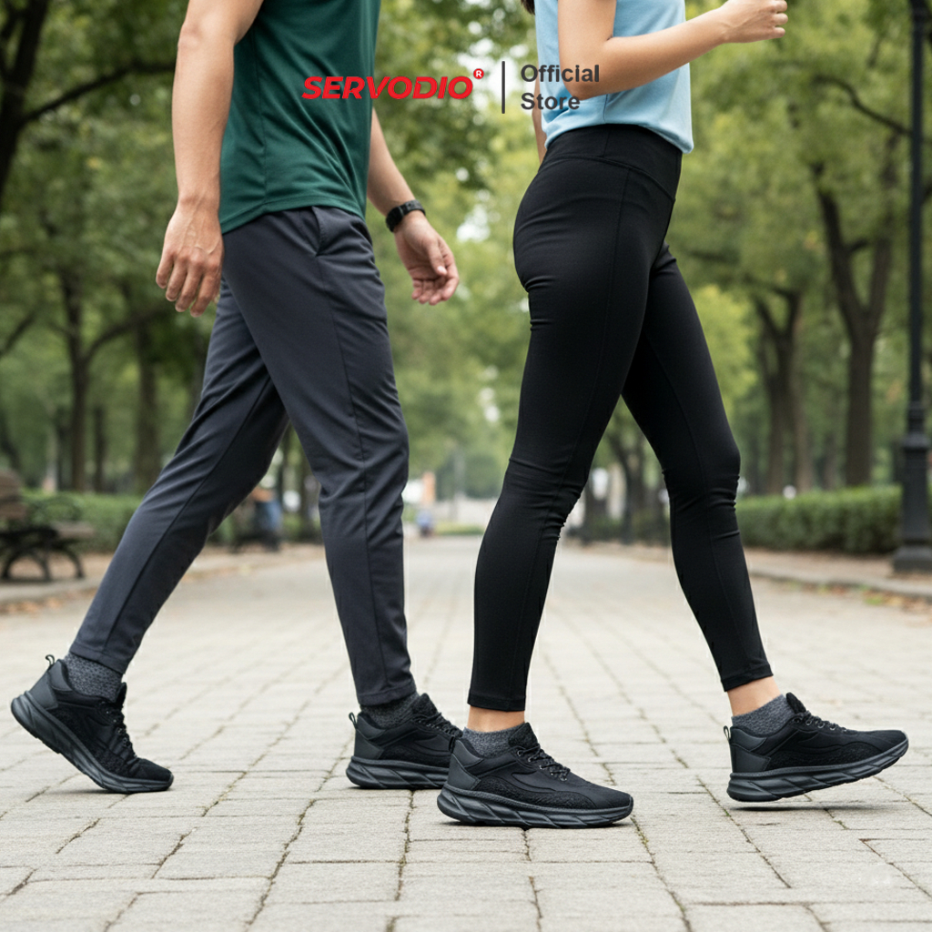 PROMO TERBARU Servodio - Artemis Fans Edition Hitam Polos - Sepatu Sneakers Running Gym Shoes