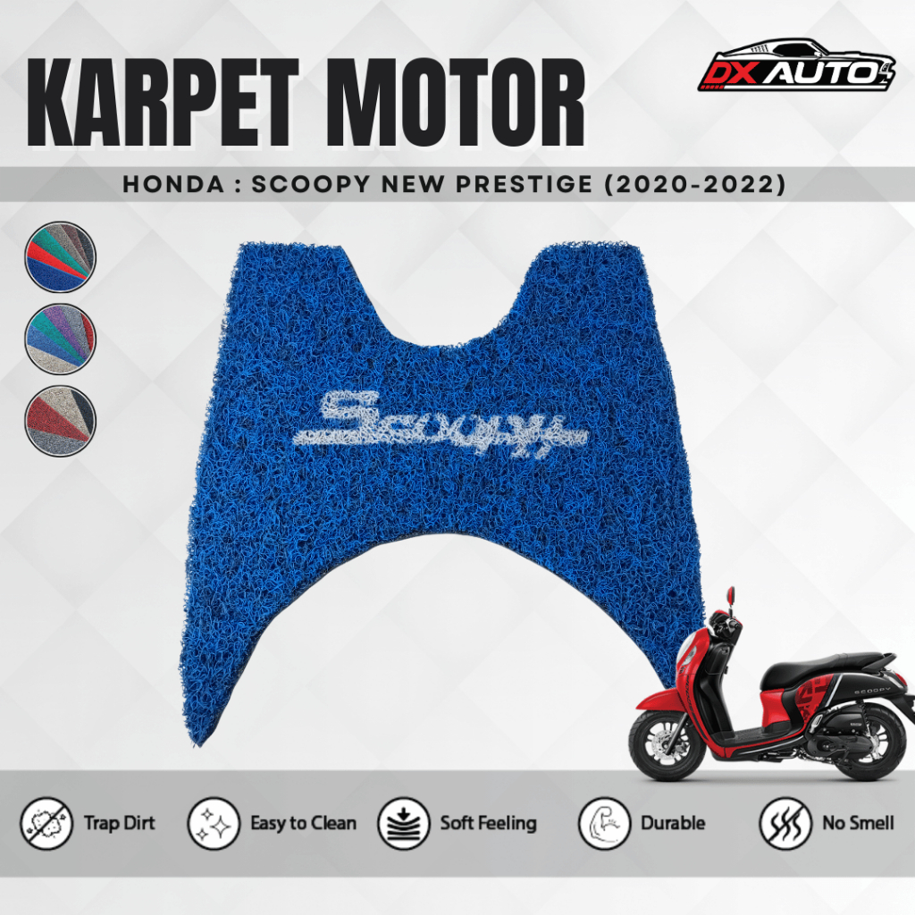 DX Coil Karpet Mie Motor Honda SCOOPY NEW PRESTIGE (2020-2022) / Karpet Pijakan Kaki Motor Honda SCO