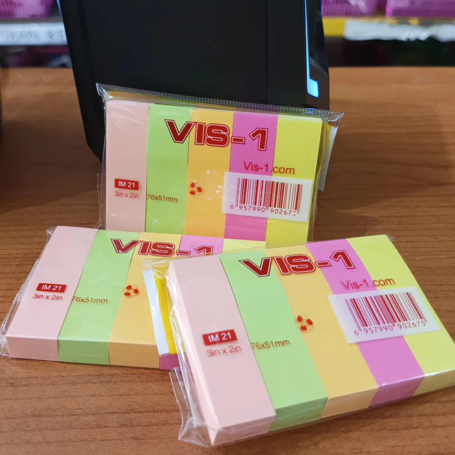 

[50GR] STICKY NOTES VIS-1 IM-21 5 WARNA / PEMBATAS KERTAS WARNA WARNI / NOTES MEMO KECIL KERTAS