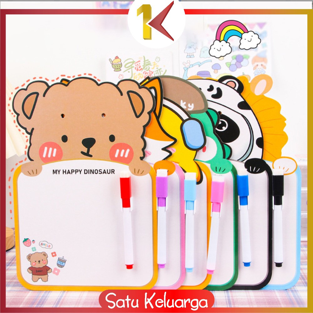 

EC SK-M353 Mainan Edukasi Papan Tulis Mini Anak Karakter Lucu Free Spidol Bisa Dihapus dengan Tali Gantung / Mini Board Toy Papan Tulis Anak Karakter