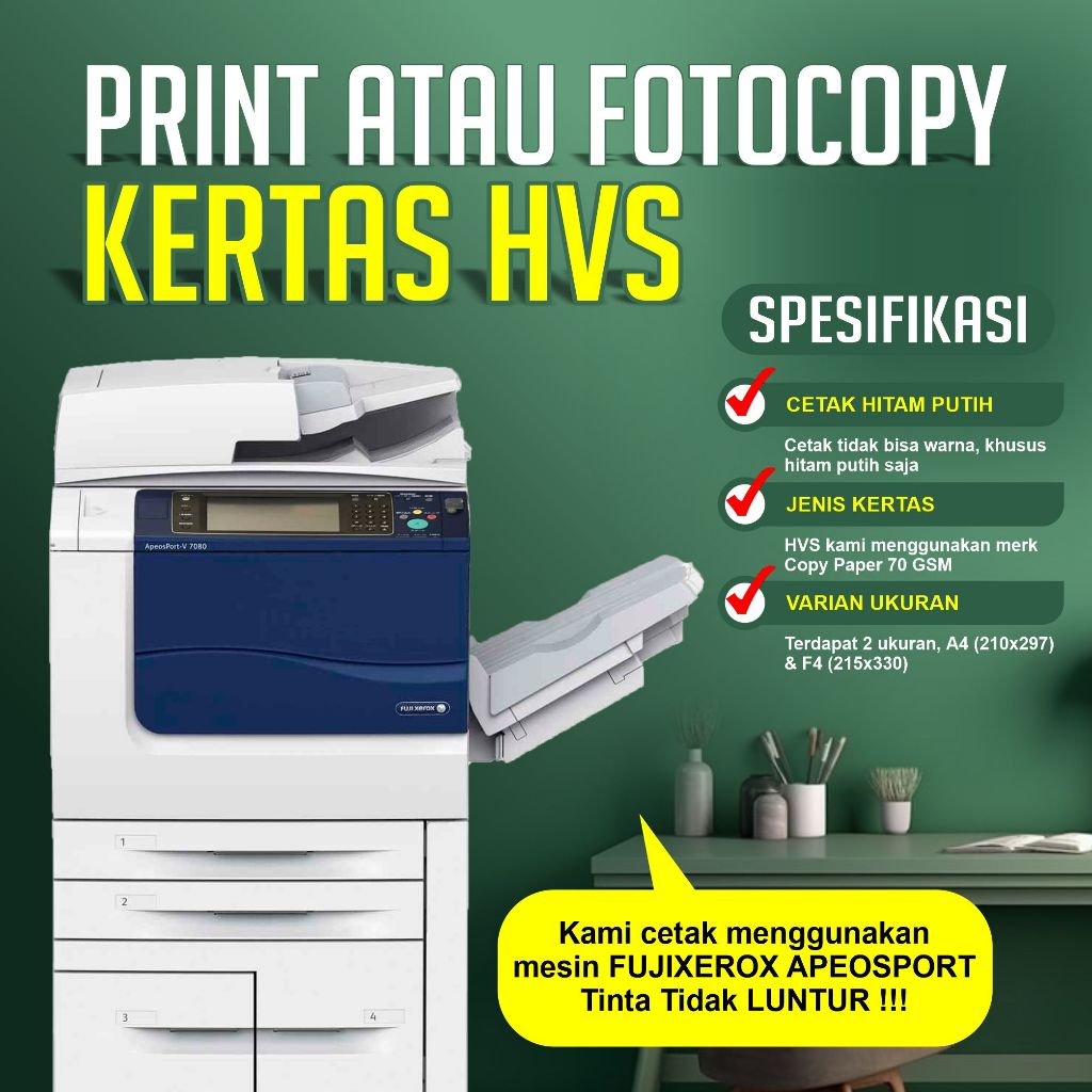 

Cetak kertas, print, fotocopy HVS