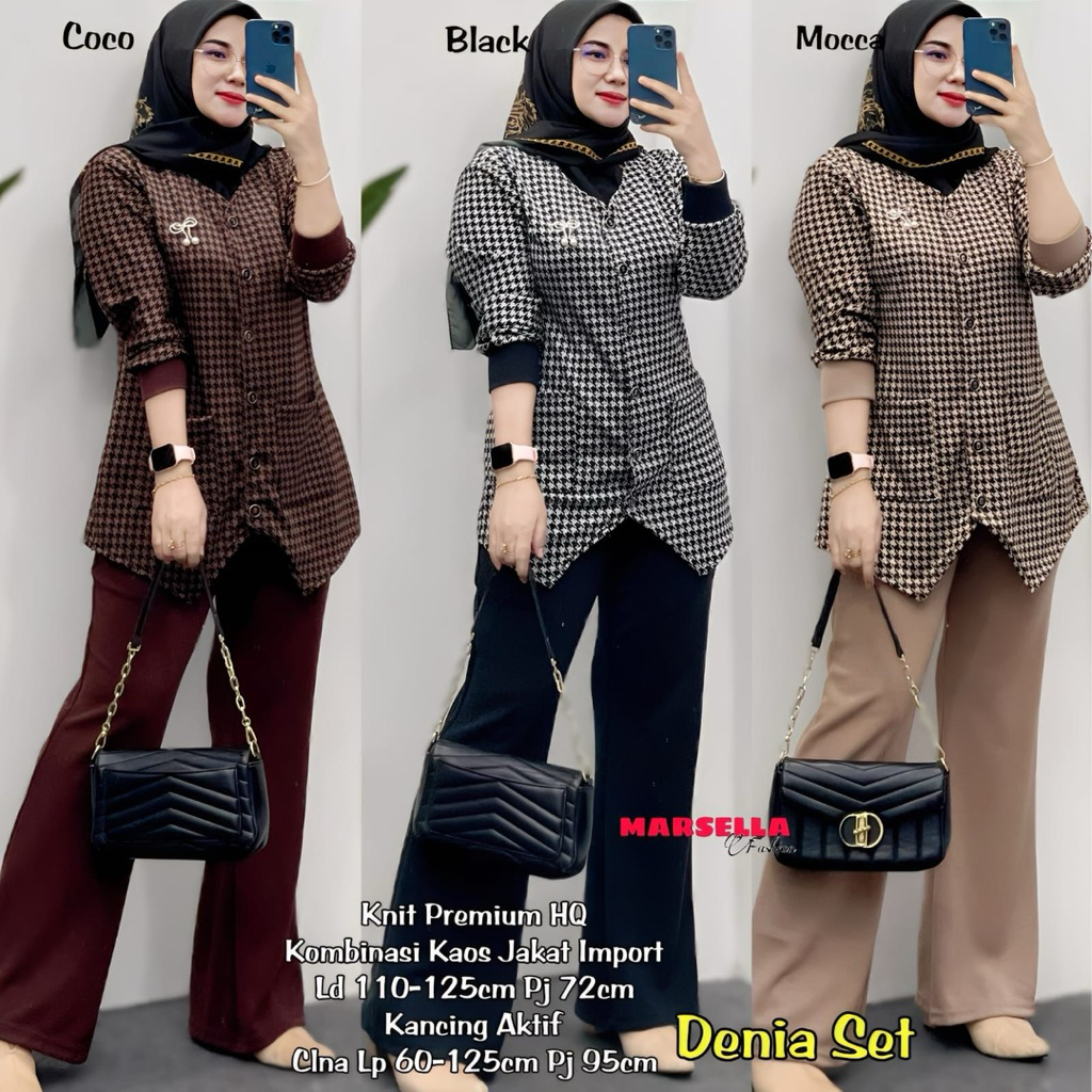 DENIA SET PREMIUM BAHAN KNIT IMPORT By MARSELLA