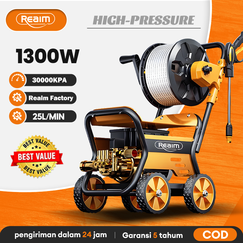 REAIM1300W Mesin Alat Steam Jet Cleaner High Preassure Motor/Mobil Electric High Pressure/Tidak Beri