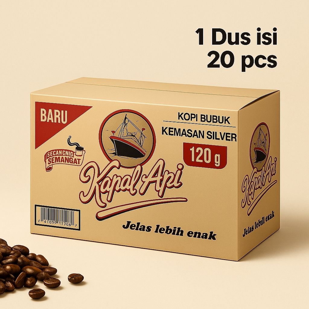 

Kopi Kapal Api Silver 120gr – 1 Dus Isi 20 Pcs | Kopi Bubuk Asli Nikmat & Wangi