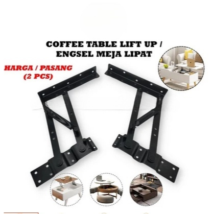 Engsel Hidrolik Meja Coffe Lipat Hidrolik Estetik Kuat Tahan Lama Premium