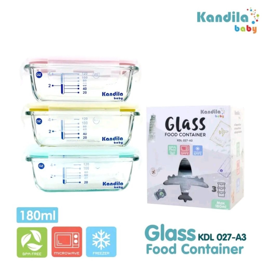 KANDILA BABY Glass Food Container KDL 027-A3