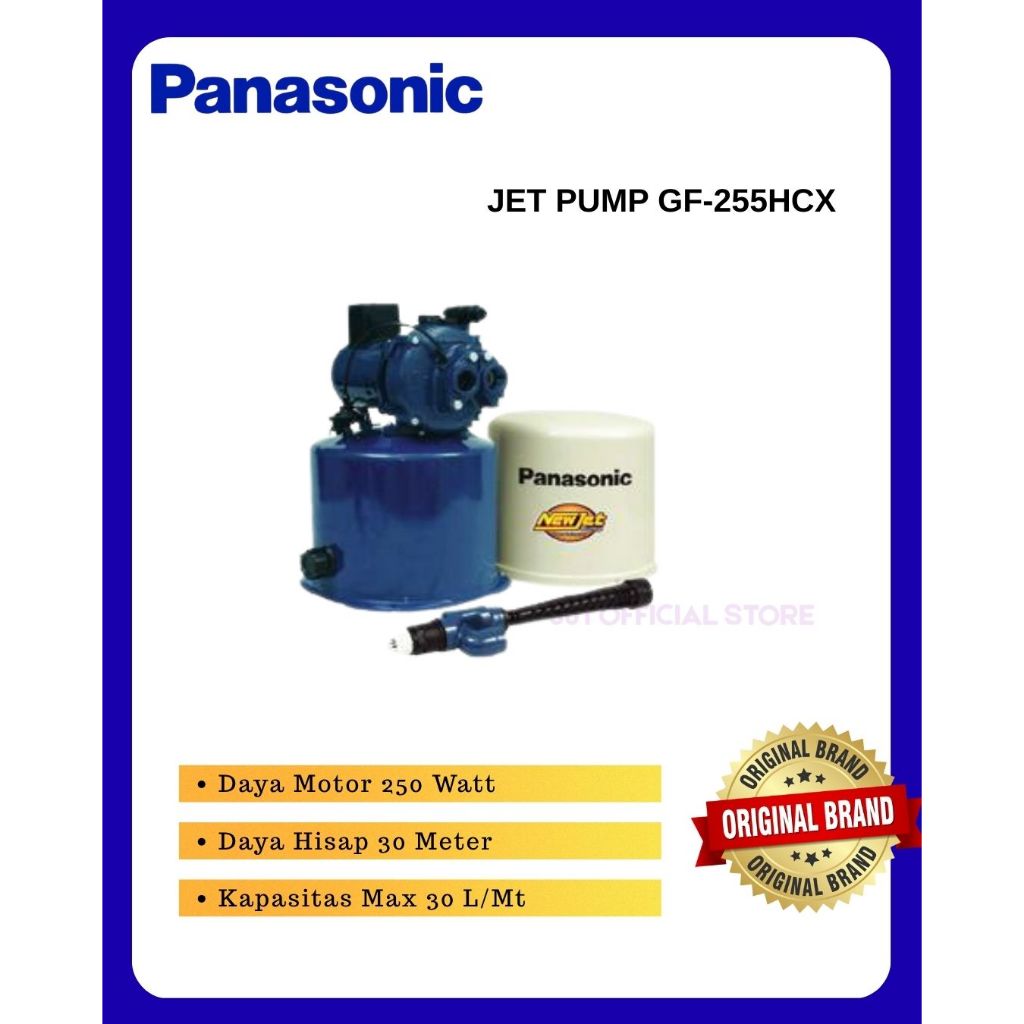PANASONIC GF 255 HCX pompa air jet pump sumur dalam otomatis jetpump
