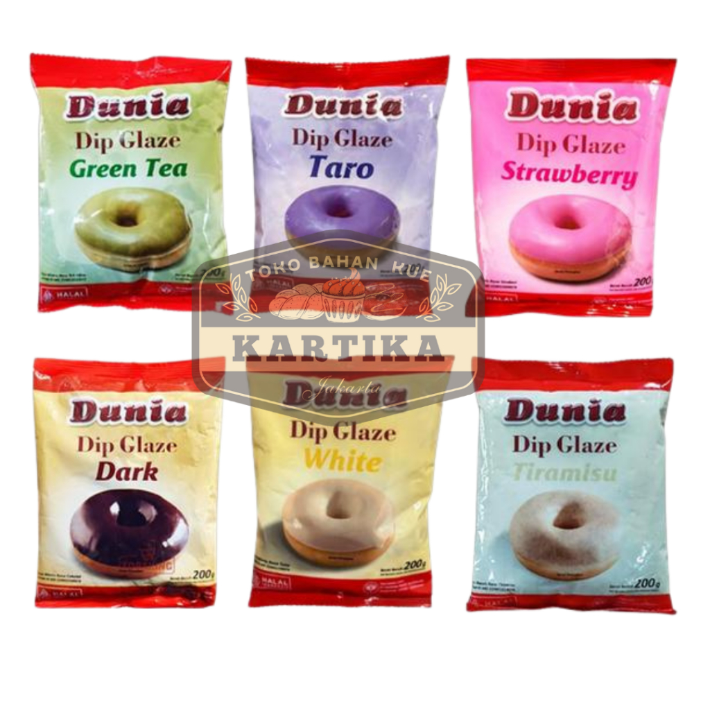 

Dunia Dip Glaze Eco 200gr All Variant Topping Donut