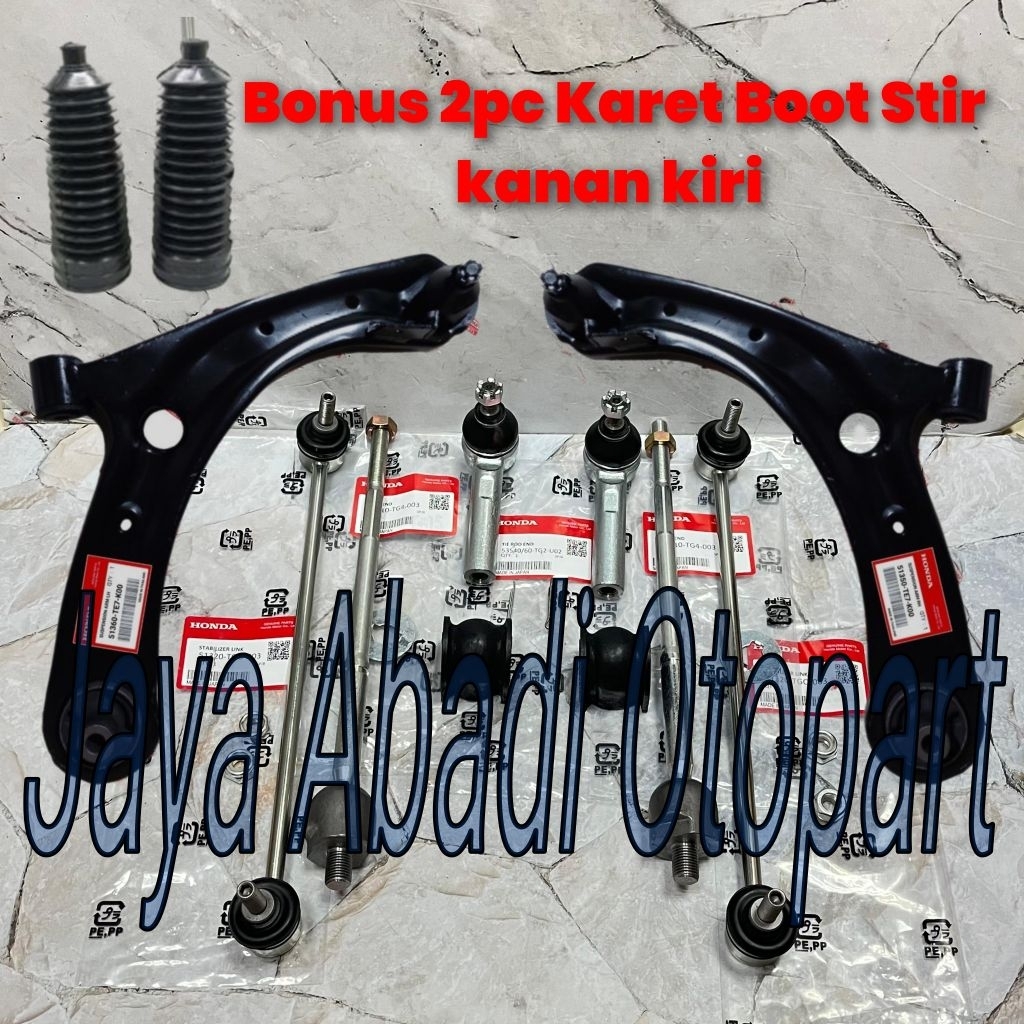 Paketan Hemat Kaki Kaki Depan Honda Brio Satya RS 2014-2025 12pc Lower Arm Depan Set Tie Rod Rack En