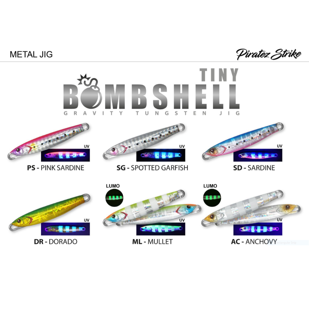 JIG TUNGSTEN TINY BOMBSHELL  Piratez Strike