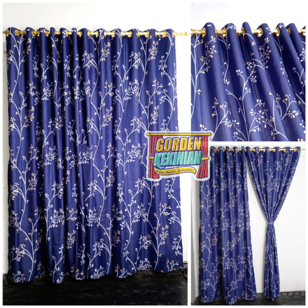 Gorden Motif Jeju Navy Ring 12 Gorden Ranting Biru Gorden Bunga Ranting Biru Gorden Sakura Navy Gord
