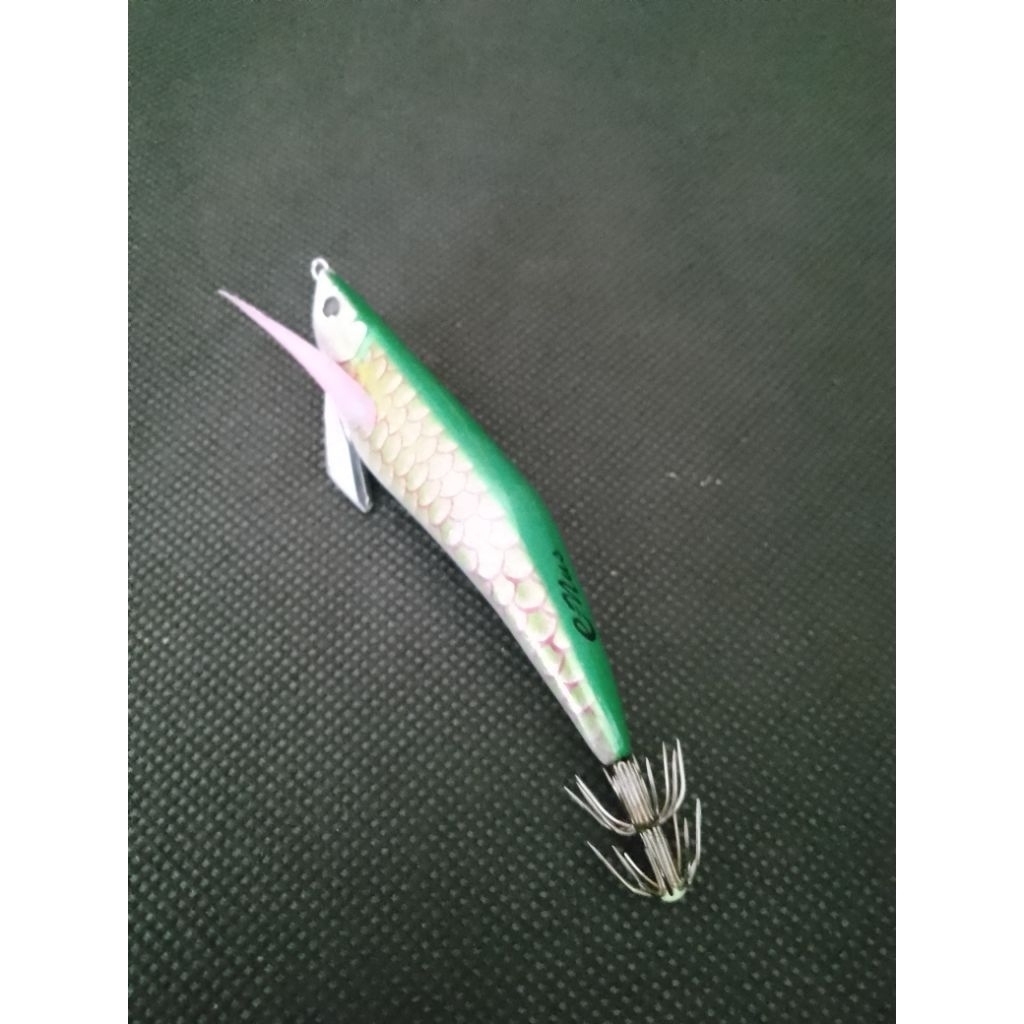 egi handmade/ squid jig/ capela/ umpan cumi. e-nus genitu hijau
