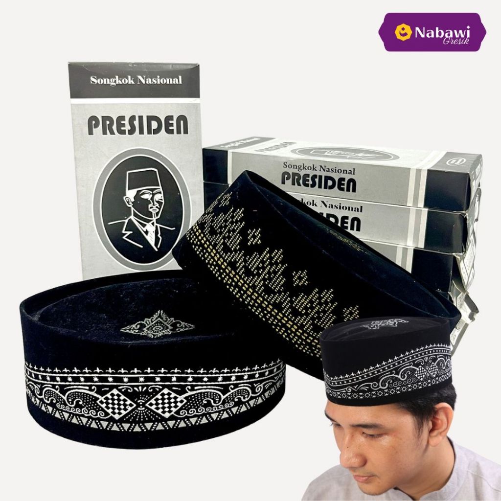 PECI SONGKOK KOPIAH HITAM BORDIR MOTIF BATIK EXCLUSIVE MURAH BERKUALITAS ORIGINAL
