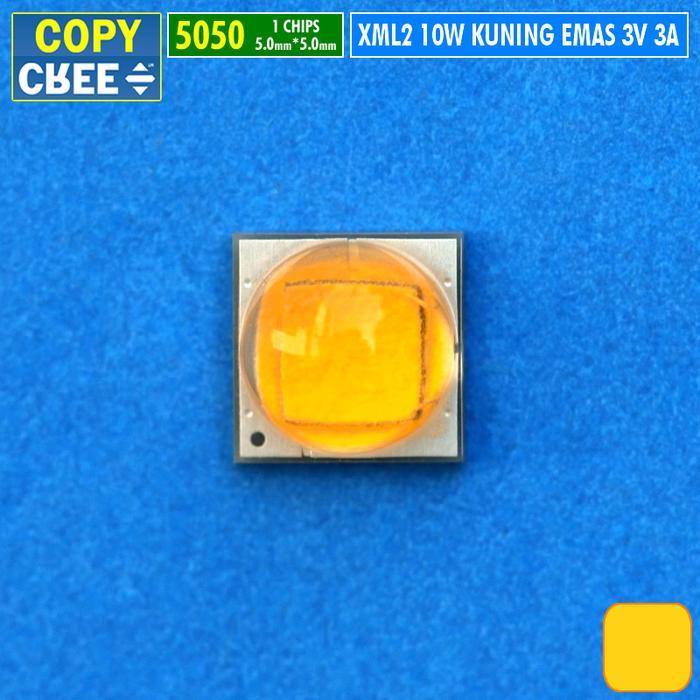 Chip Led 5050 10W Kuning Emas 2000K 2200K 3V Copy Cree Golden Yellow Mata Led XM-L2 T6 XML2 DIY Lamp