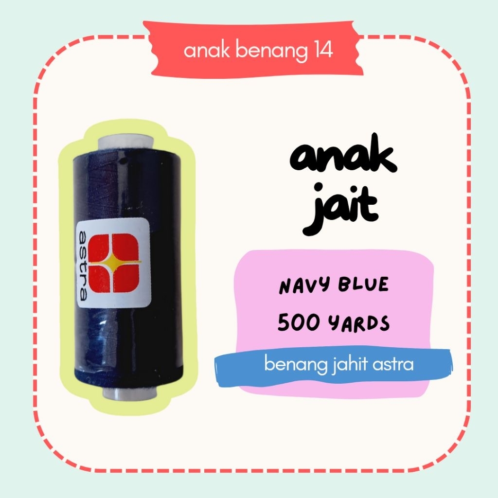Benang Jahit Astra Navy Blue / Benang Jahit Navy Blue / Benang Jahit Astra Navy Blue / Benang Astra 