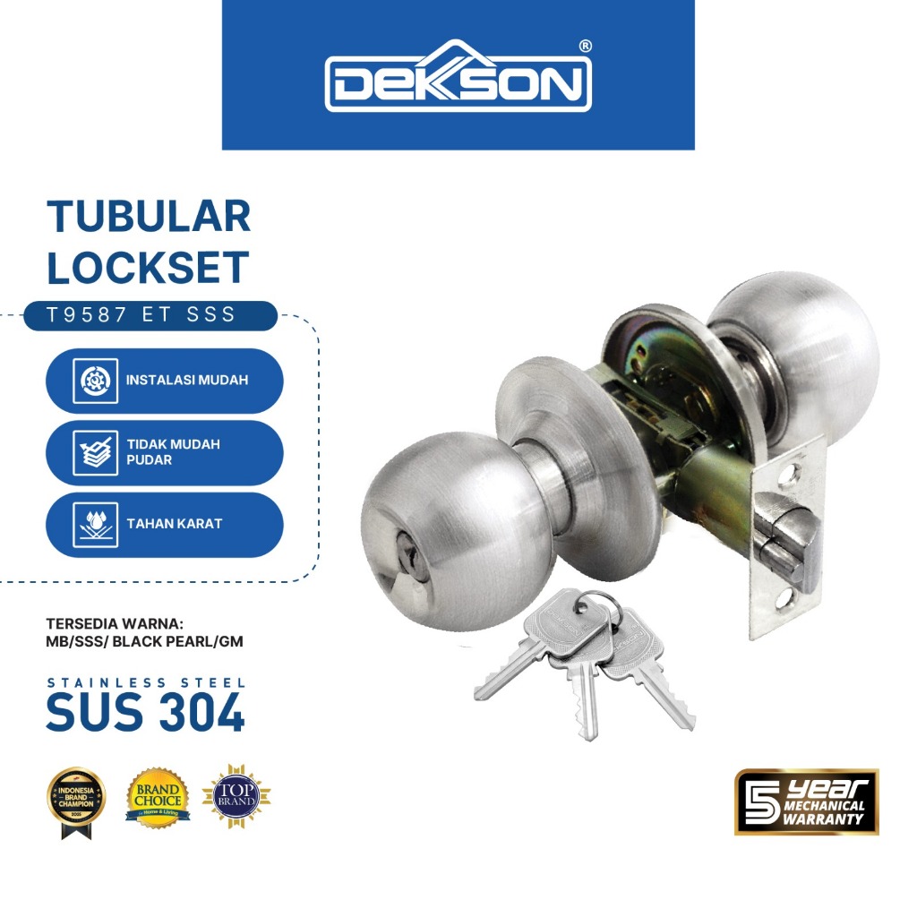 DEKKSON Lockset Kunci Bulat T9587 BK
