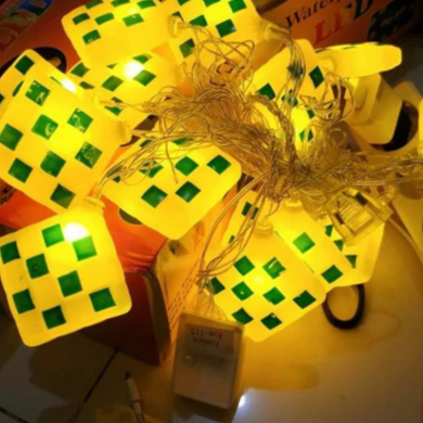 AL Lampu Tumblr Ketupat LED / Lampu Hias Tema Puasa Lebaran Idul Fitri / Lampu Hias Ketupat