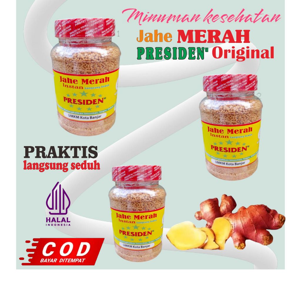 

Jahe Merah Bubuk instan 200g Antioksidan, segar, Alami langsung seduh original