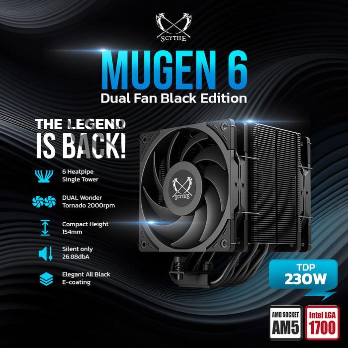 SCYTHE Mugen 6 DBE Dual Fan - Single Tower CPU Cooler Fan