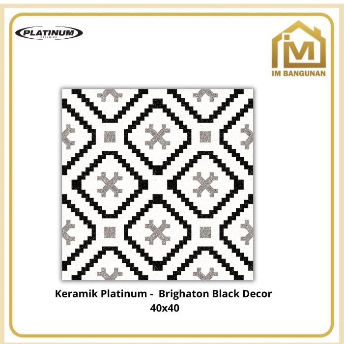 Keramik Platinum - Brighton Black Decor 40x40