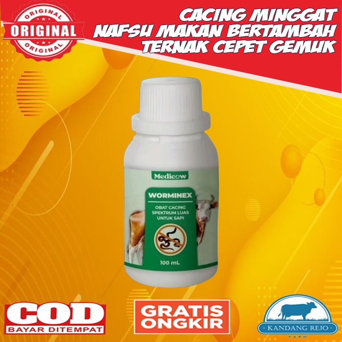 Obat Cacing Spektrum Luas untuk Sapi Kambing Medicow Worminex Isi 100ml