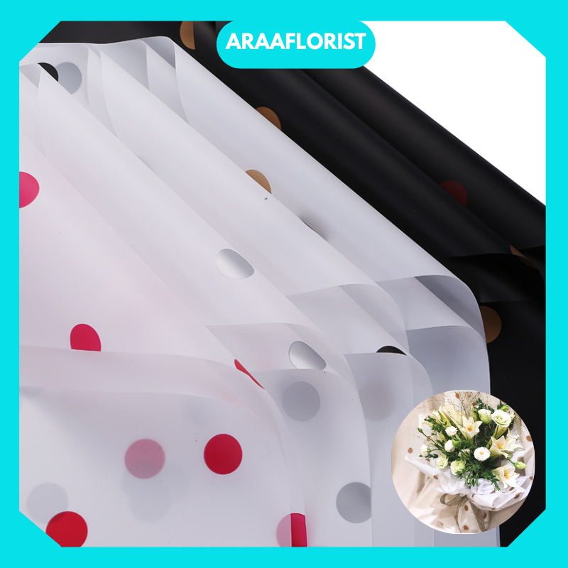 

Kertas Buket Bunga Korean Premium Cotton Polkadot Flower Wrapping Paper Waterproof KB093