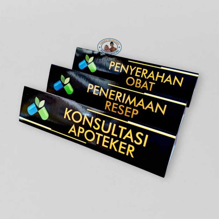 

Paket Papan Meja Farmasi | Papan Meja Penyerahan Obat | Penerimaan Resep | Konsultasi Apoteker