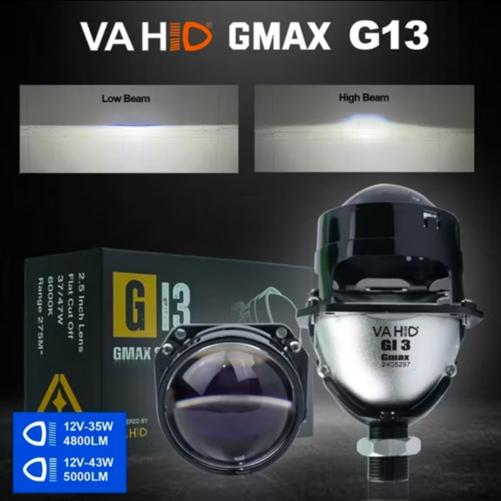 VAHID G13 GMAX BILED Projector 2,5 inch Purple Lens Vahid Sepasang