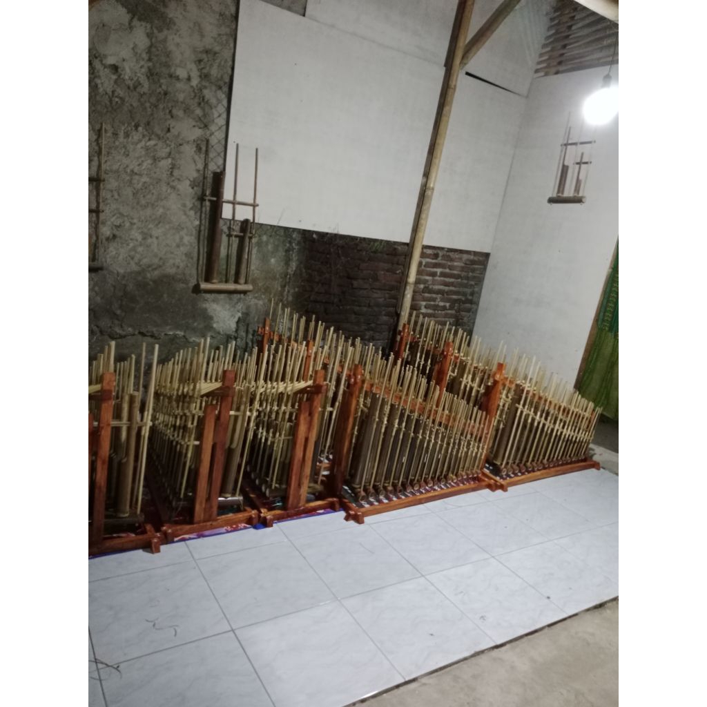 Angklung toel 18 nada 2 tabung model tusuk sate awlan nada ( G-C )