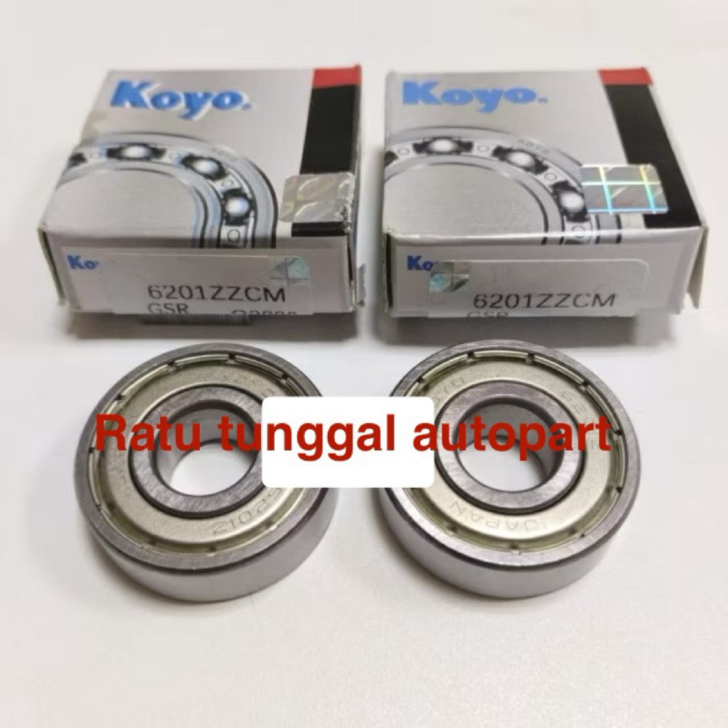 BEARING 6201 ZZ 6201zz KOYO ASLI DIMENSI 12x32x10mm