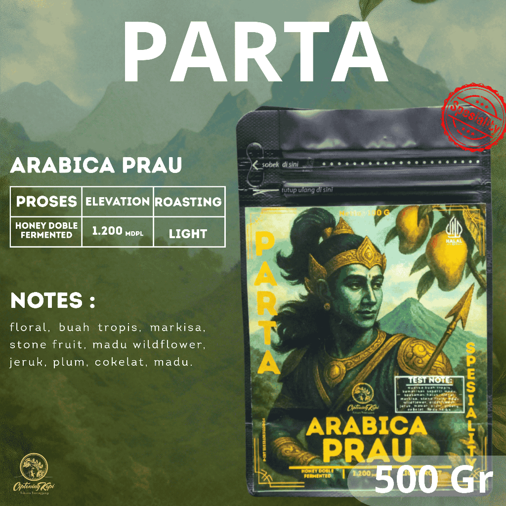 

Arabica Prau (Parta) By Ciptoning Kopi - 500 Gr