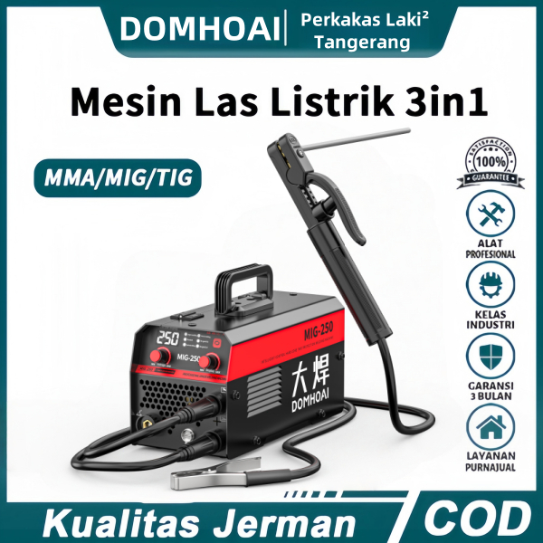 DOMHOAI  Mesin Las Inverter mesin las listrik 450 watt MMA 250A IGBT 450 watt / Mesin las mini / Mes